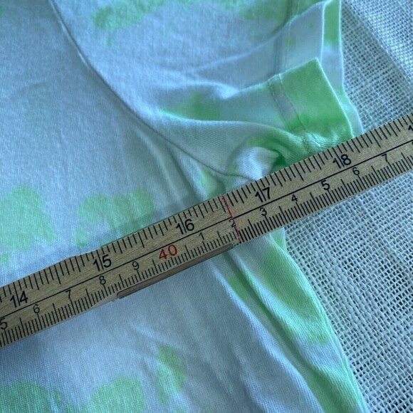 Sundry Tie Dye Boy Bright Green White Women T-Shirt Size 3 Large Short Sleeves - Picture 8 of 9